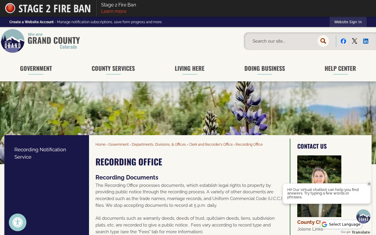 Grand County Clerk of Court records compared with Grand County Recording Office