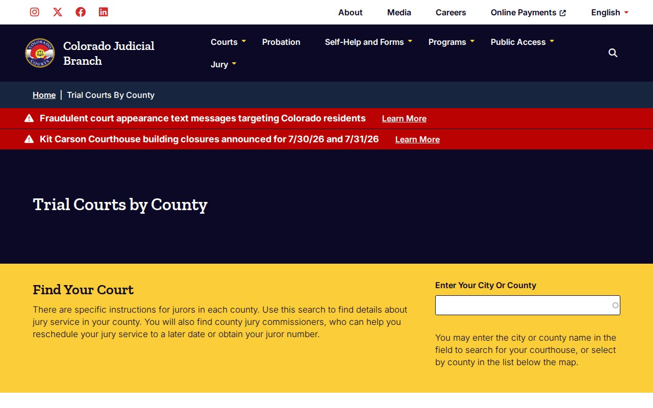 Grand County court records Colorado trial court overview