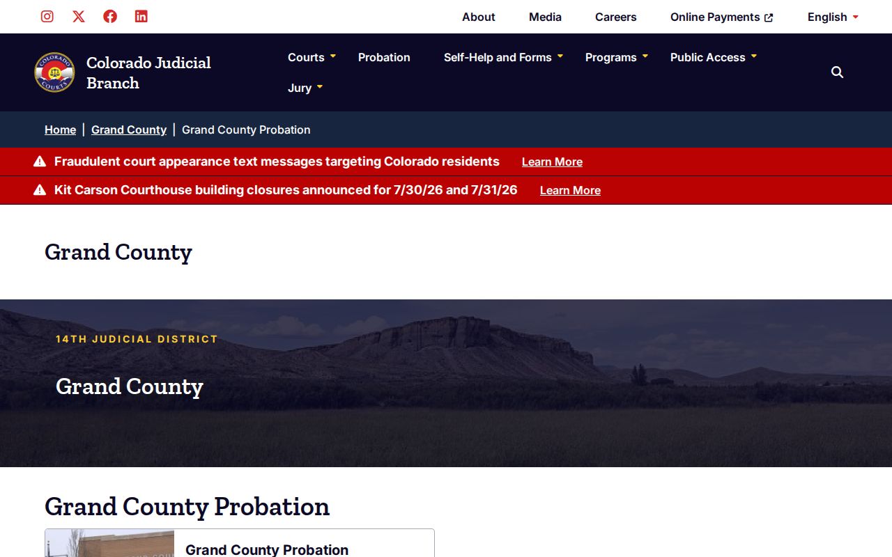 Grand County court records probation information