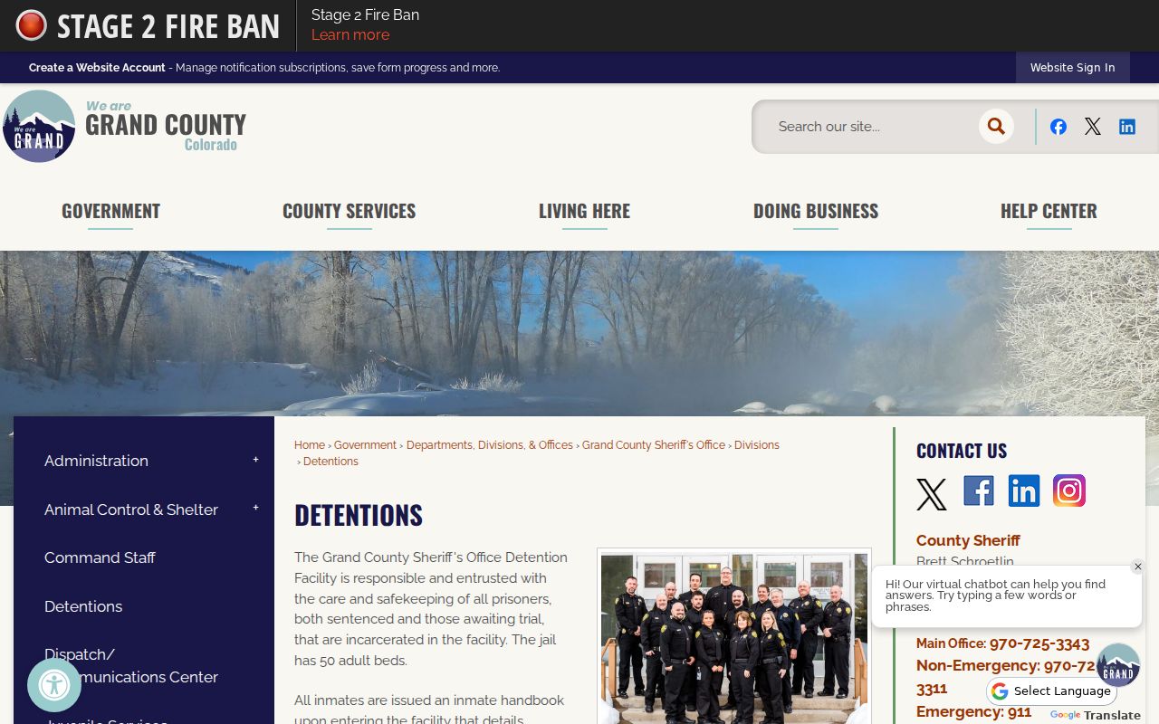 Grand County inmate search detention page source