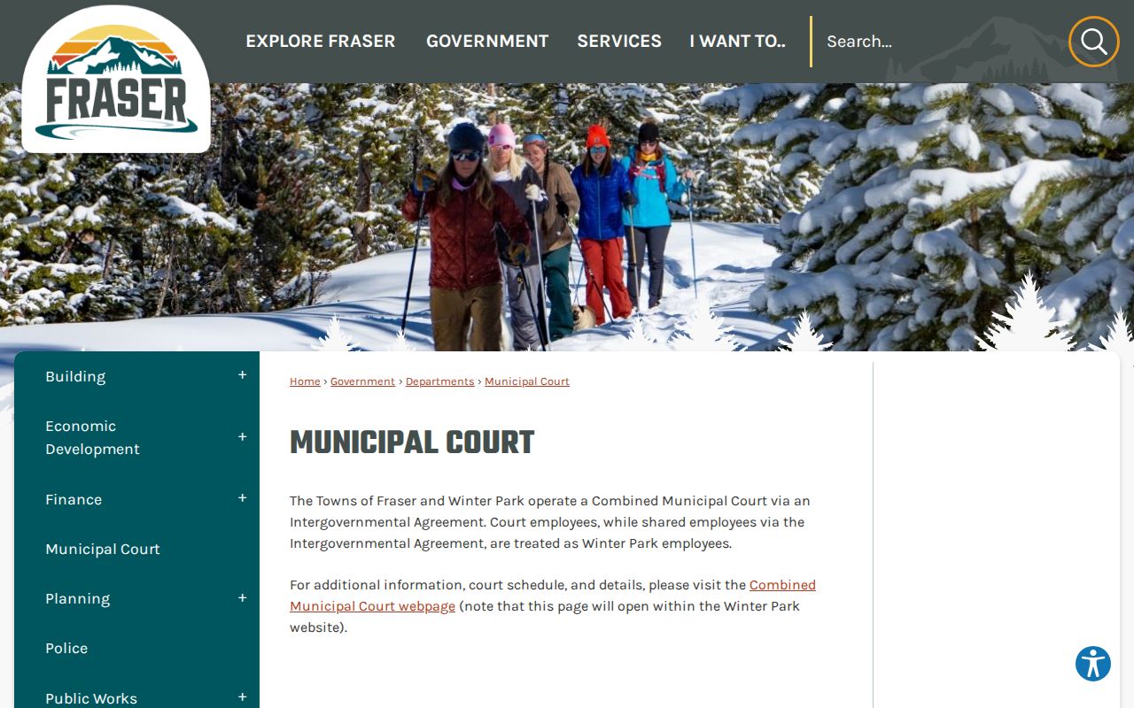 Grand County traffic court records Fraser Winter Park municipal court source